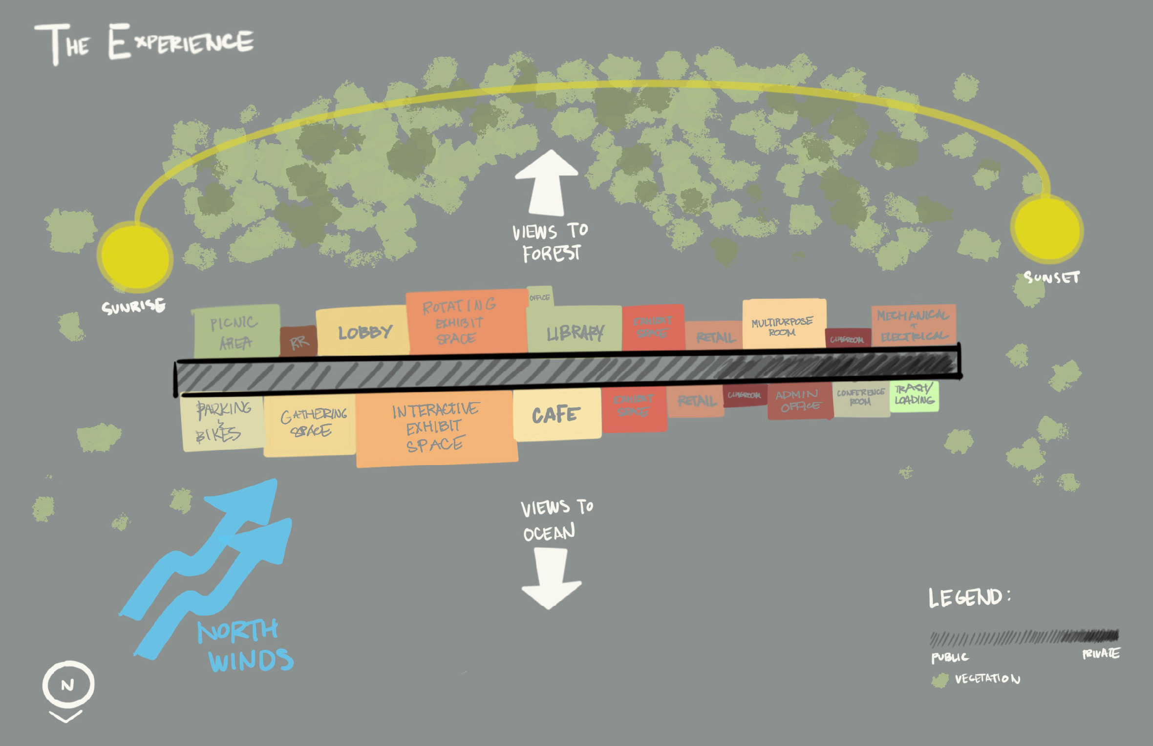 Reflective Passages – Early Concept Sketch 1